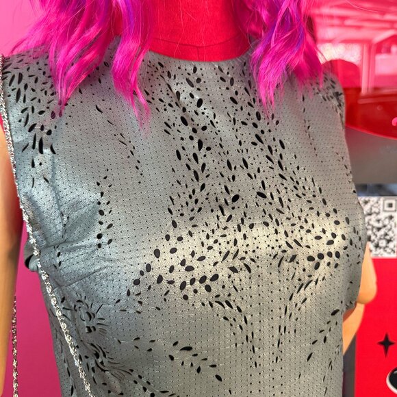 Catherine Deane Bronze Leather Midi Dress – Vintage-Inspired, Size 6 - Picture 6 of 12